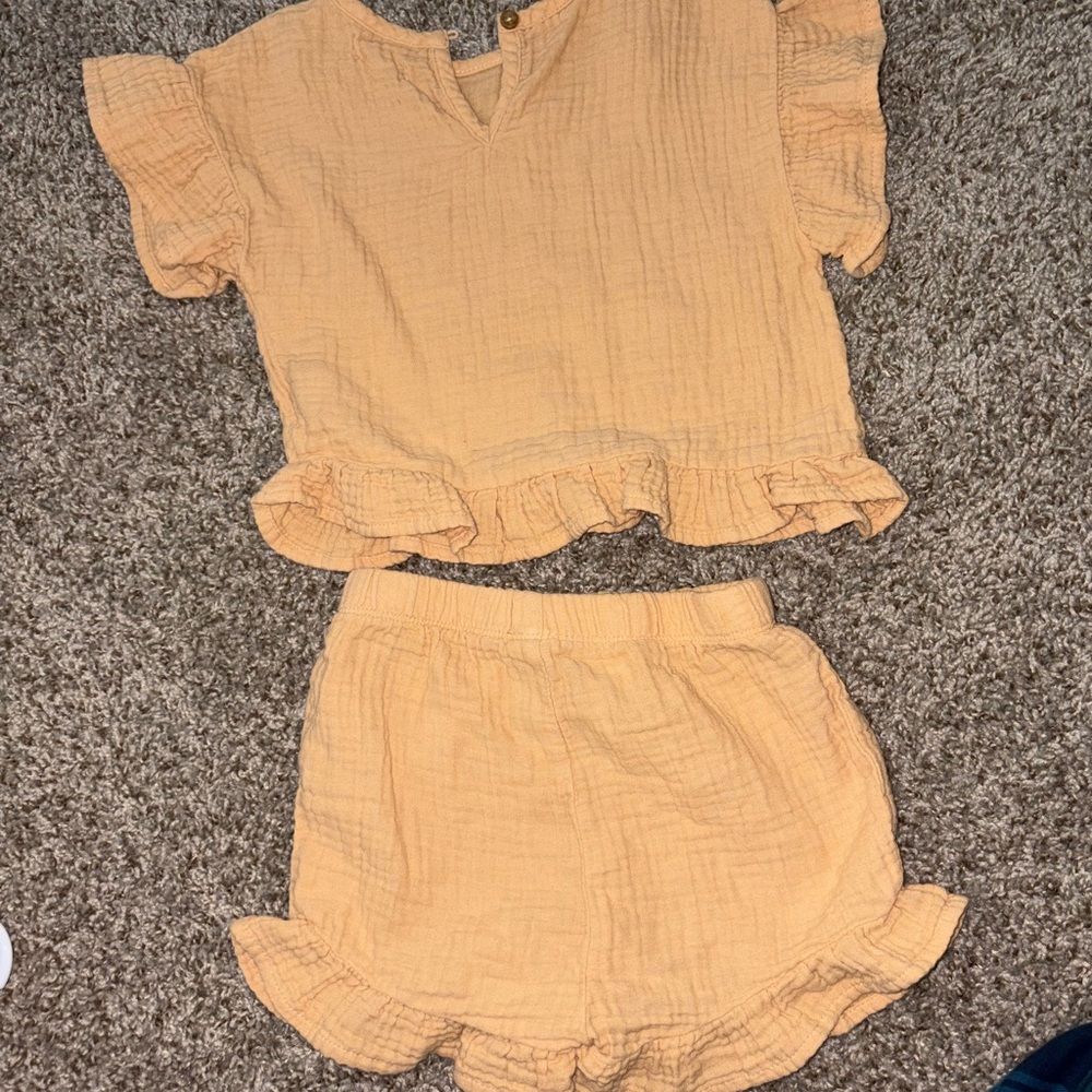 Grayson Threads Ruffled Cream Two-Piece Set - Picture 2 of 2